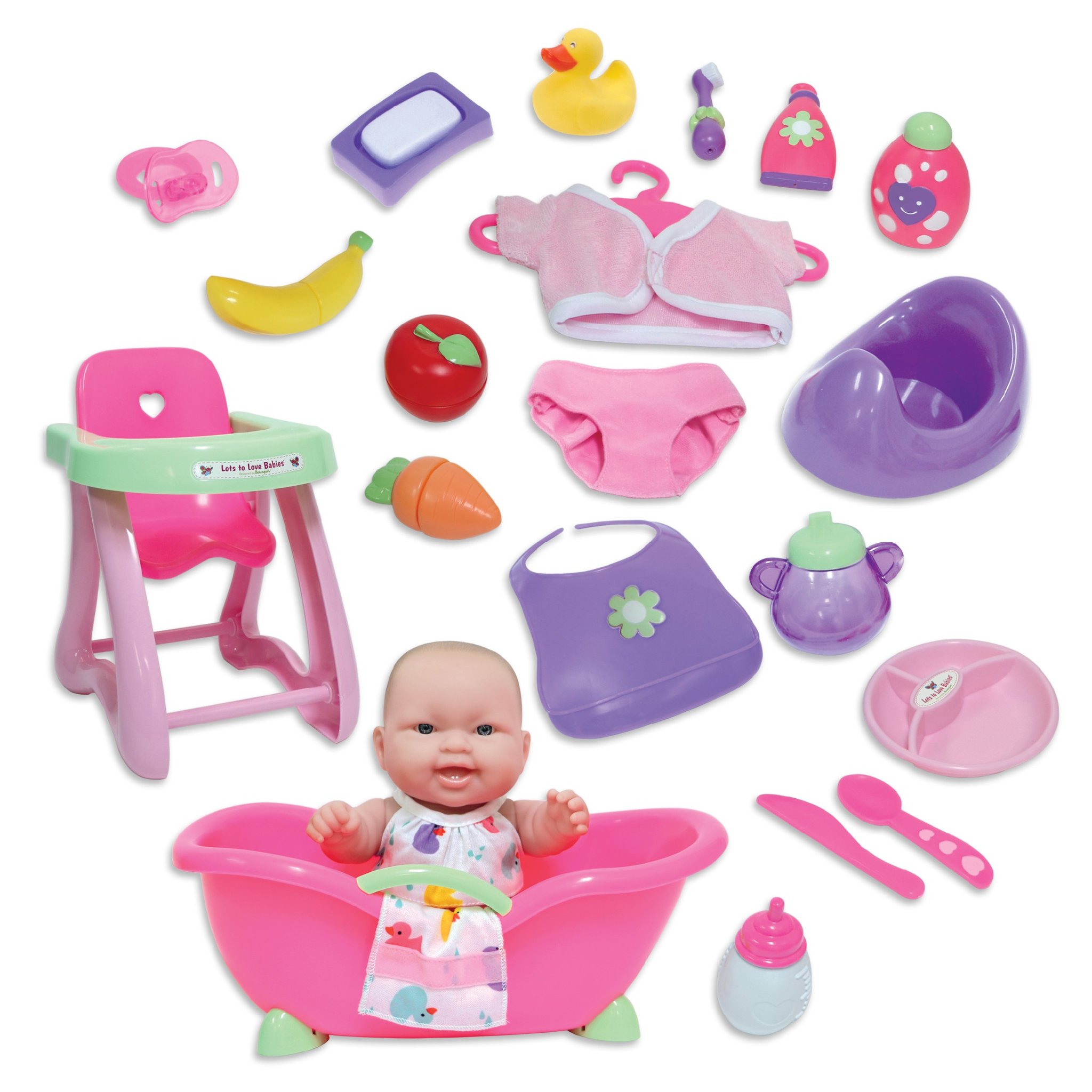 Lots to Love Babies Vinyl Baby Doll 10 in. with Deluxe Gift Set