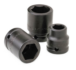 SK Hand Tools 85724- 24MM 6 Point Standard Impact Socket 1 Inch Drive