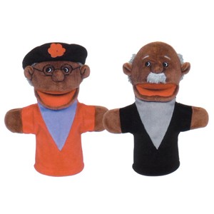 Picture of Get Ready 361 African-American grandparents puppet set- 12 inch