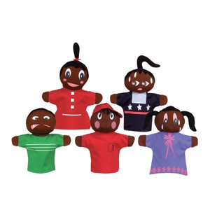 Picture of Get Ready 421 Feelings puppet set- African-American- 10 inch