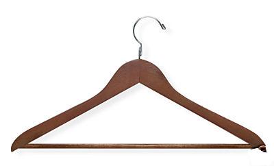 Picture of Honey-Can-Do HNG-01335 Box of 24 Wood Hangers with Non-Slip Vinyl - Cherry
