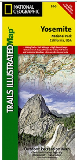 Picture of National Geographic TI00000206 Map Of Yosemite National Park - California