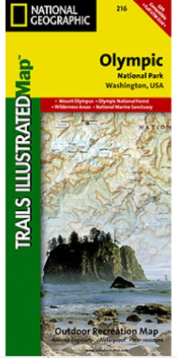 Picture of National Geographic TI00000216 Map Of Olympic National Park - Washington