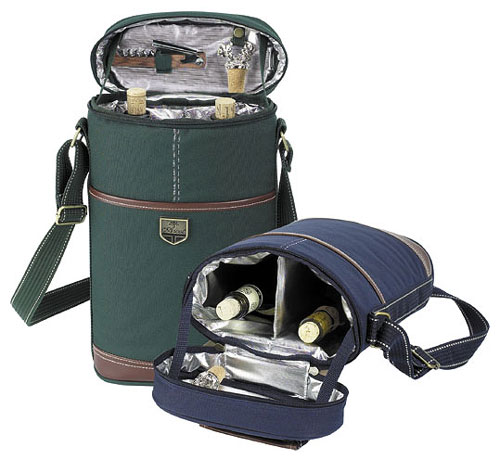 Picture of Picnic at Ascot 135-B Two Bottle Insulated Tote in Blue