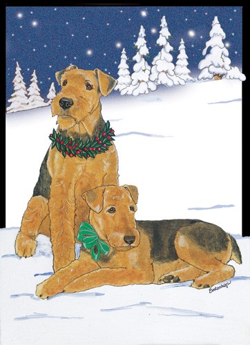 Holiday Boxed Cards- Airedale