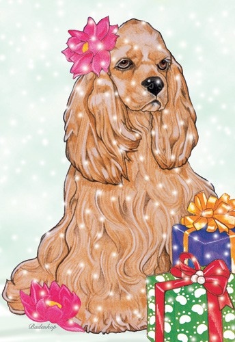 C917 Holiday Boxed Cards- Cocker Spaniel American Buff