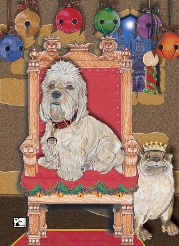 Picture of Pipsqueak Productions C501 Holiday Boxed Cards- Dandie Dinmont