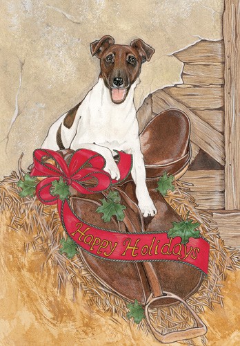 Picture of Pipsqueak Productions C982 Holiday Boxed Cards- Fox Terrier Smooth