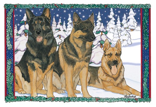 Holiday Boxed Cards- German Shepherd