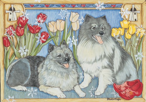 Holiday Boxed Cards- Keeshond