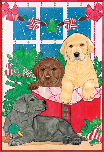 Holiday Boxed Cards- Labrador Retrievers Three Colors