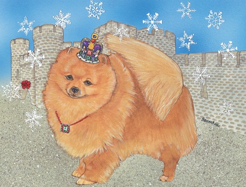 Holiday Boxed Cards- Pomeranian