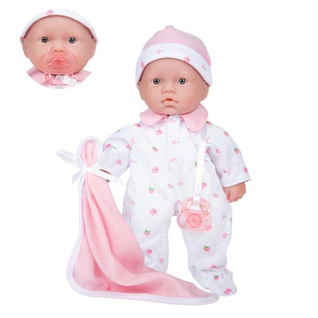 La Baby 11 in. Soft Body Baby Doll in Pink with Realistic Features