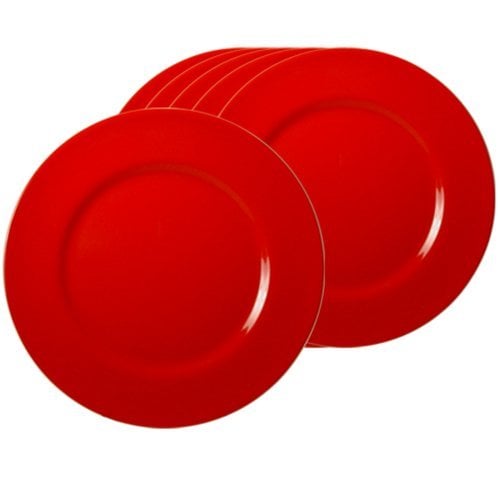 Picture of Reston Lloyd 71600SET Red - Melamine Dinner Plate Set - 6 Dinner plates