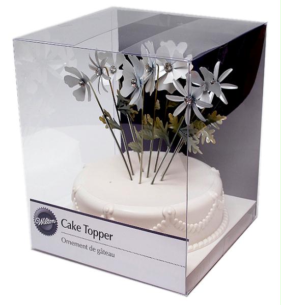 Picture of IWDSC 0172-120528 6.25&quot; x 6.25&quot; x 6.75&quot; Wilton Flower Pick Cake Topper