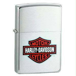 ZI200HDH252 Brushed Chrome  Harley Davidson Color Bar & Shield