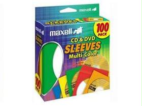 Picture of Maxell 190134 Multi-Color Cd/Dvd Sleeves 50Pk