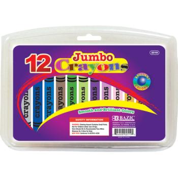 Picture of DDI 368195 BAZIC Crayons - 12 Count  Assorted Colors  Jumbo Case of 24