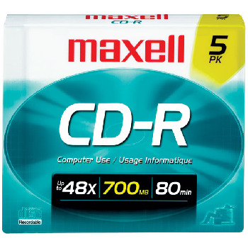 Maxell 393693 Maxell Cd-R Data 80 Min 700 Mb
