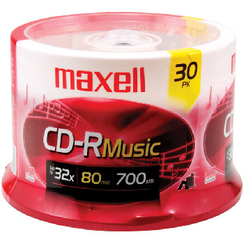 Maxell 393712 Maxell 30Pk Spindle Audio Cdr