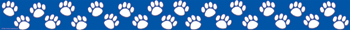 Picture of Teacher Created Resources TCR4620 Blue With White Paw Prints Straight- Border Trim