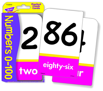 Picture of Trend Enterprises T-23040 Numbers 0-100 Pocket Flash Cards