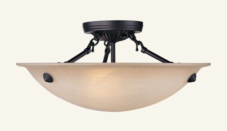 Livex  Home Basics Semi-Flush Mount- Bronze