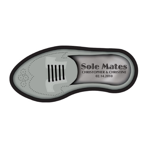Sole Mates Man Shoe Sticker - Rococco Red