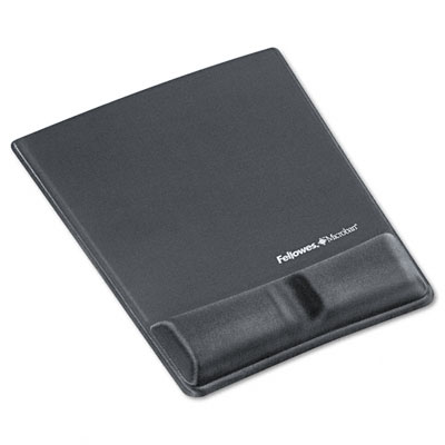 Picture of Fellowes 9184001 Memory Foam Wrist Support With Attached Mouse Pad  Graphite