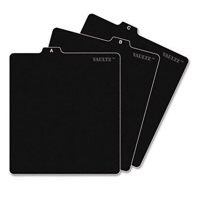 Picture of Ideastream VZ01176 A-Z CD File Guides  5 x 5 3/4  Black