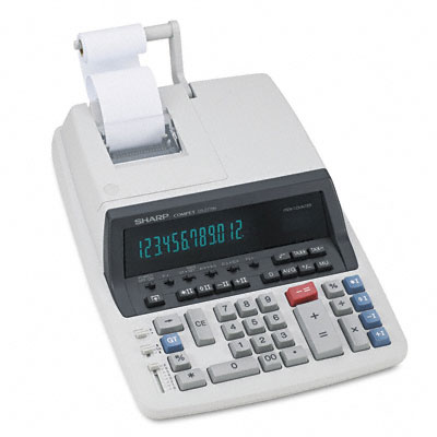 Picture of Sharp QS2770H QS-2770H Desktop Calculator  12-Digit Fluorescent  Two-Color Printing
