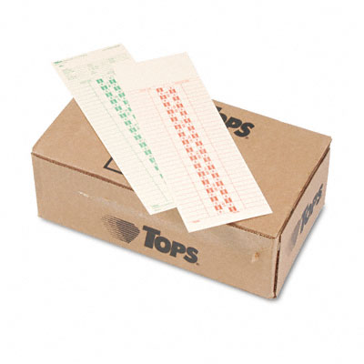 Picture of Tops 1277 Time Card for Simplex  Semi-Monthly  3-1/2 x 10-1/2  500 per Box