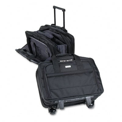 Picture of U.S. Luggage B1004 Rolling Notebook Case  Poly  16-1/2 x 10 x 14  Black