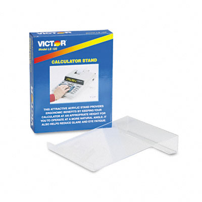 Picture of Victor LS125 Large Angled Acrylic Calculator Stand  9 1/2w x 12d x 3 1/2h  Clear
