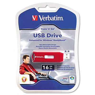 Picture of Verbatim 96317 Store  n  Go USB Flash Drive  16GB