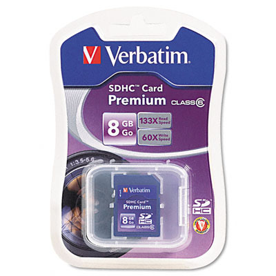 Picture of Verbatim 96318 Premium SDHC Card  8GB
