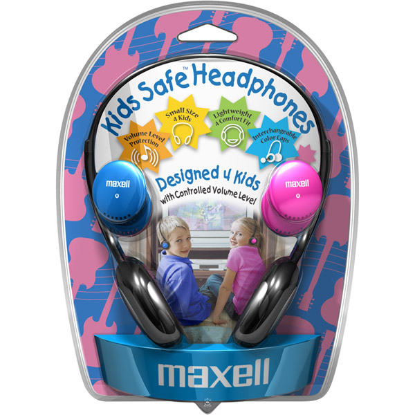 Picture of Maxell 190338 Kids Safe Headphones - Black