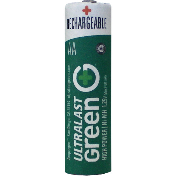 Picture of Ultralast ULGHP2AA AA 2 Pack Green High-Power Rechargeable Batteries