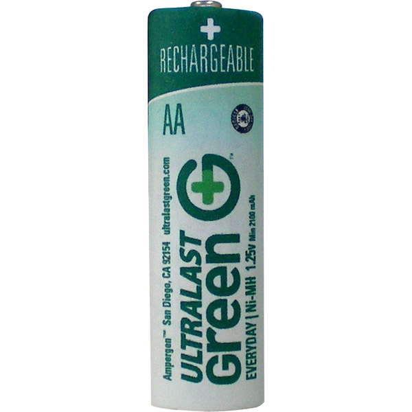 Picture of Ultralast ULGED8AA AA 8 Pack Green Precharged Ready-to-Use Rechargeable Batteries
