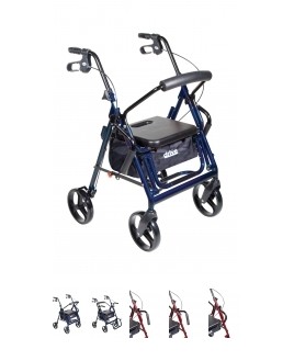 Picture of Drive Medical 795B Duet Transport Chair / Rollator  Blue  1 per Case