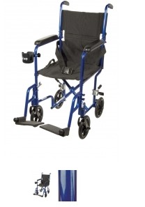 Picture of Drive Medical ATC17-BL 17 Inch Aluminum Transport Chair  Blue  1 per Case