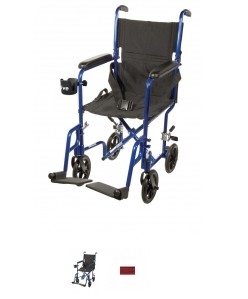 Picture of Drive Medical ATC17-RD 17 Inch Aluminum Transport Chair  Red  1 per Case