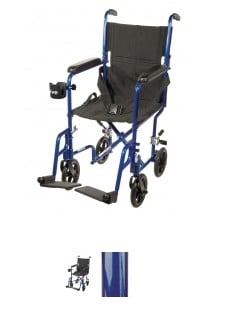 Picture of Drive Medical ATC19-BL 19 Inch Aluminum Transport Chair  Blue  1 per Case