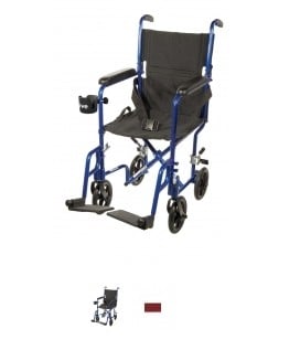 Picture of Drive Medical ATC19-RD 19 Inch Aluminum Transport Chair  Red  1 per Case