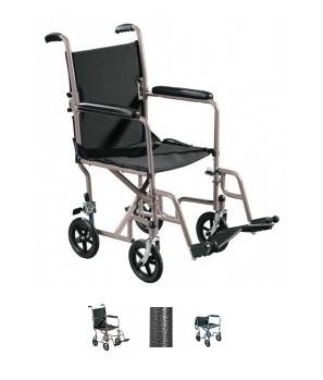 Picture of Drive Medical TR37E-SV Steel Transport Chair  17 Inch Seat Width  1 per Case
