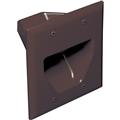 Datacomm 45-0002-BR 2-Gang Recessed Low Voltage Cable Plate - Brown Datacomm 45-0002-BR 2-Gang Recessed Low Voltage Cable Plate - Brown