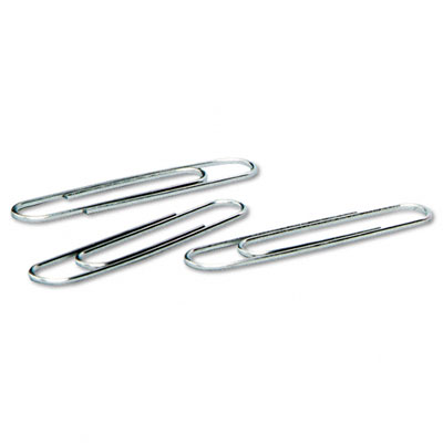 Picture of Acco 72580 Smooth Economy Paper Clips  Steel Wire  Jumbo  Silver  100/Bx  10 Bx/Pk