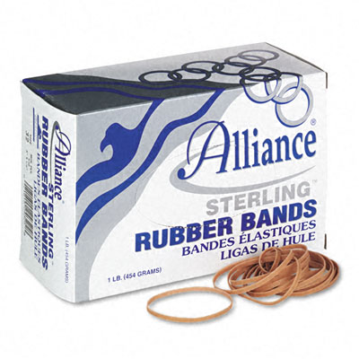 Picture of Alliance 24325 Sterling Ergonomically Correct Rubber Bands  #32  1/8 x 3  950 per 1lb Box