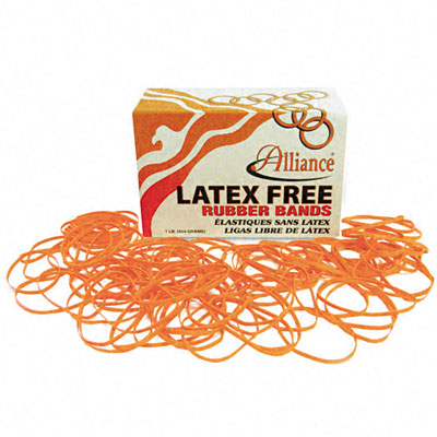 Picture of Alliance 37546 Latex Free Rubber Bands  Size 54 (Orange)  Sizes 19/33/64 (Mix)  1lb Box