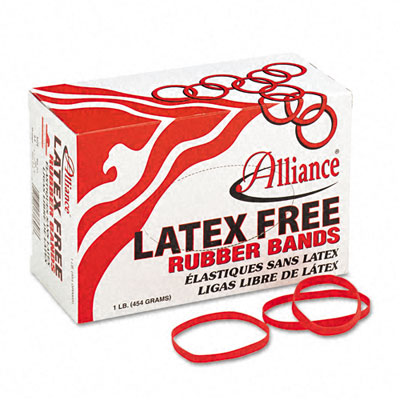 Picture of Alliance 37646 Latex-Free Orange Rubber Bands  Size 64  1/4 x 3-1/2  440 per 1-1/4lb Box